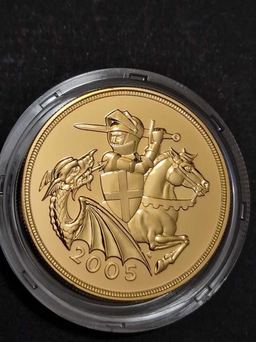 Златна Монета Петорен Британски Суверен 2005 и 2002, 1 и 1/2 суверен