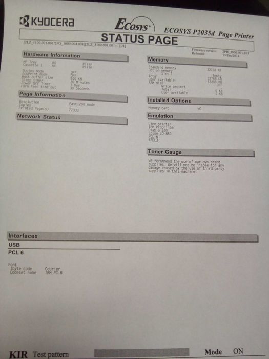 Принтер KYOCERA 2035