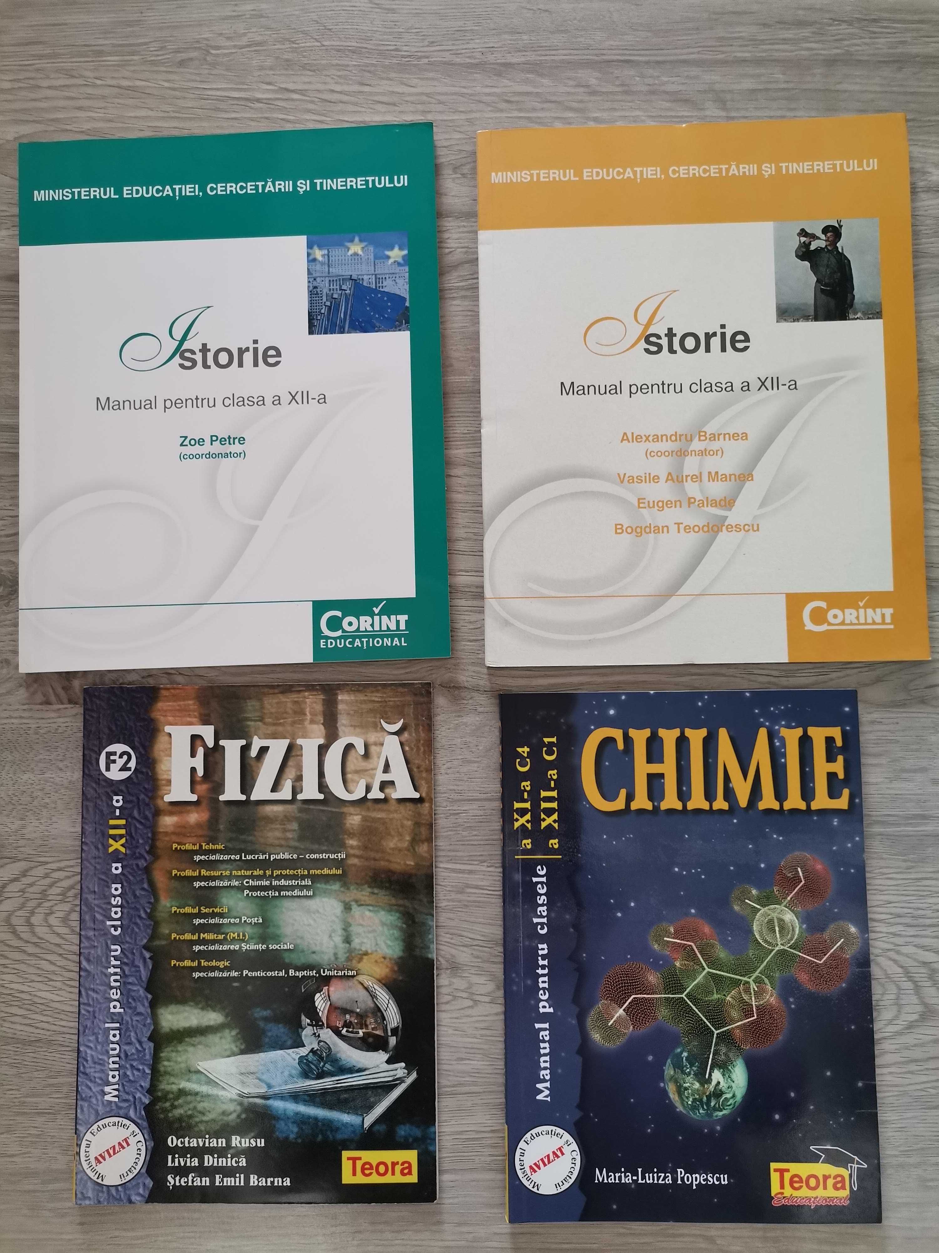 Diverse manual clasa XII: Chimie, Istorie, Fizica, Biologie