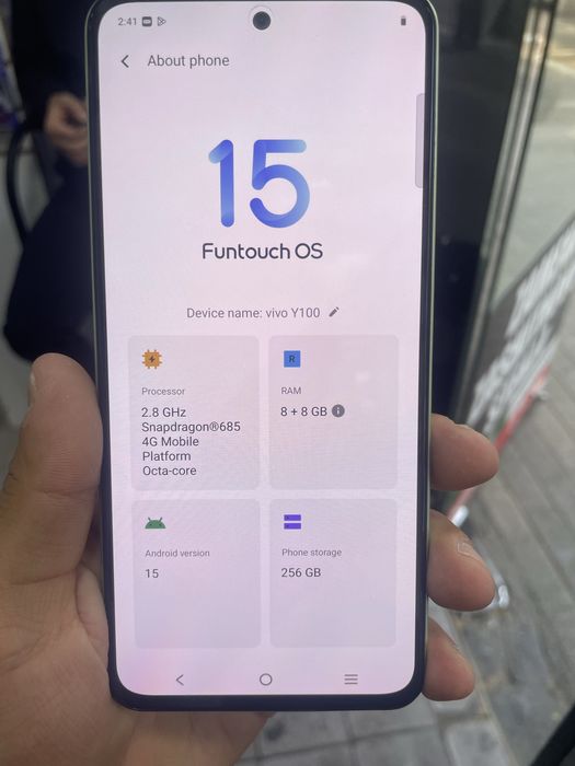 Vivo Y100 8+8/256 gb ideeeal
