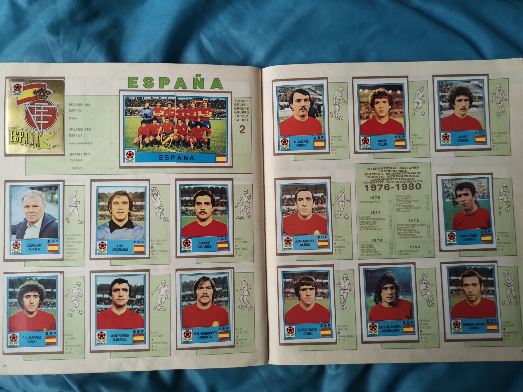 Panini album complet Europa 80 Italia Euro 1980 fără scoruri, f bun