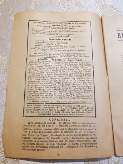 Colecție - reviste vechi apicultură ,,România Apicolă 1947-1948