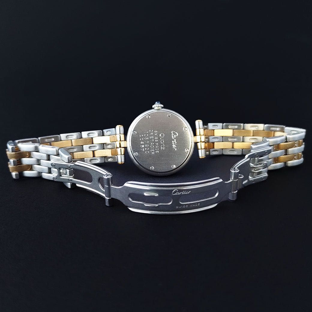 Ceas CARTIER original, Panthere, aur 18k si otel, quartz, certif.