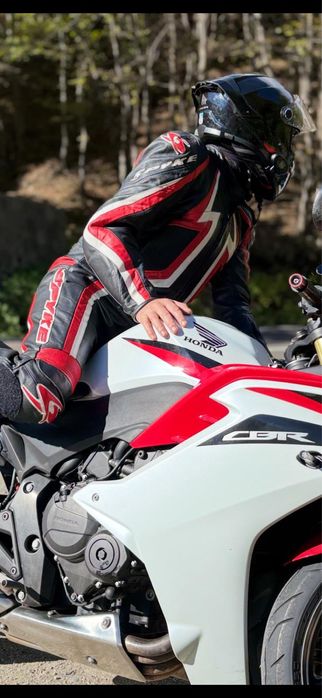 Vand costum moto geaca si pantaloni piele spike