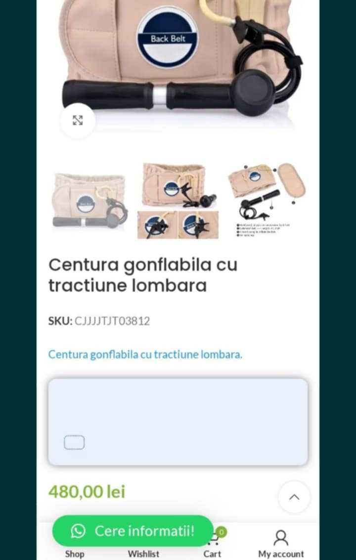 Centura lombara de tractiune realizeaza decompresia discurilor