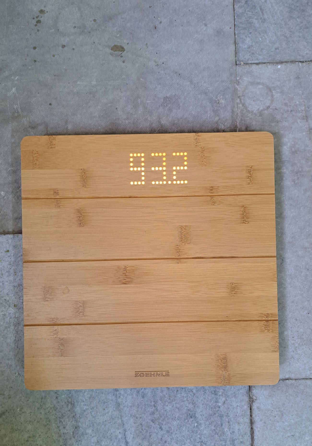 Кантар Soehnle Bamboo Natural, 180 кг, LCD