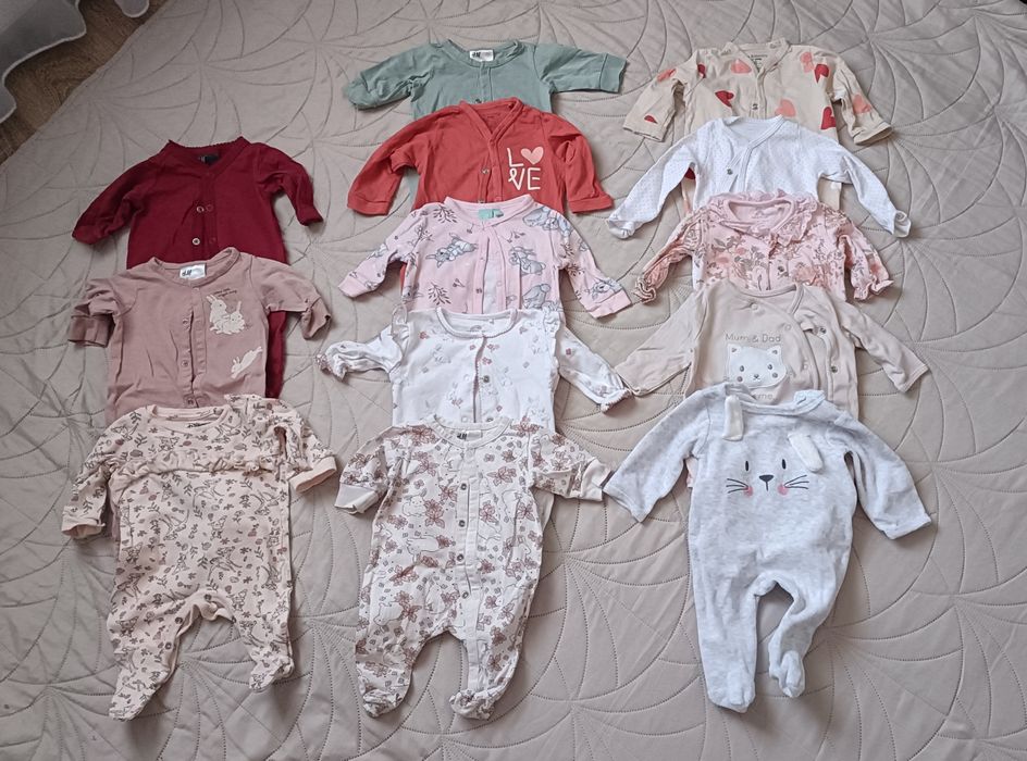 Lot hăinuțe fetiță 56 cm, 25 salopete H&M, Reserved, C&A, Next