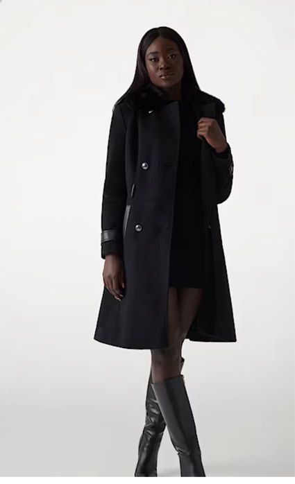 Зимно палто Guess черно размер М