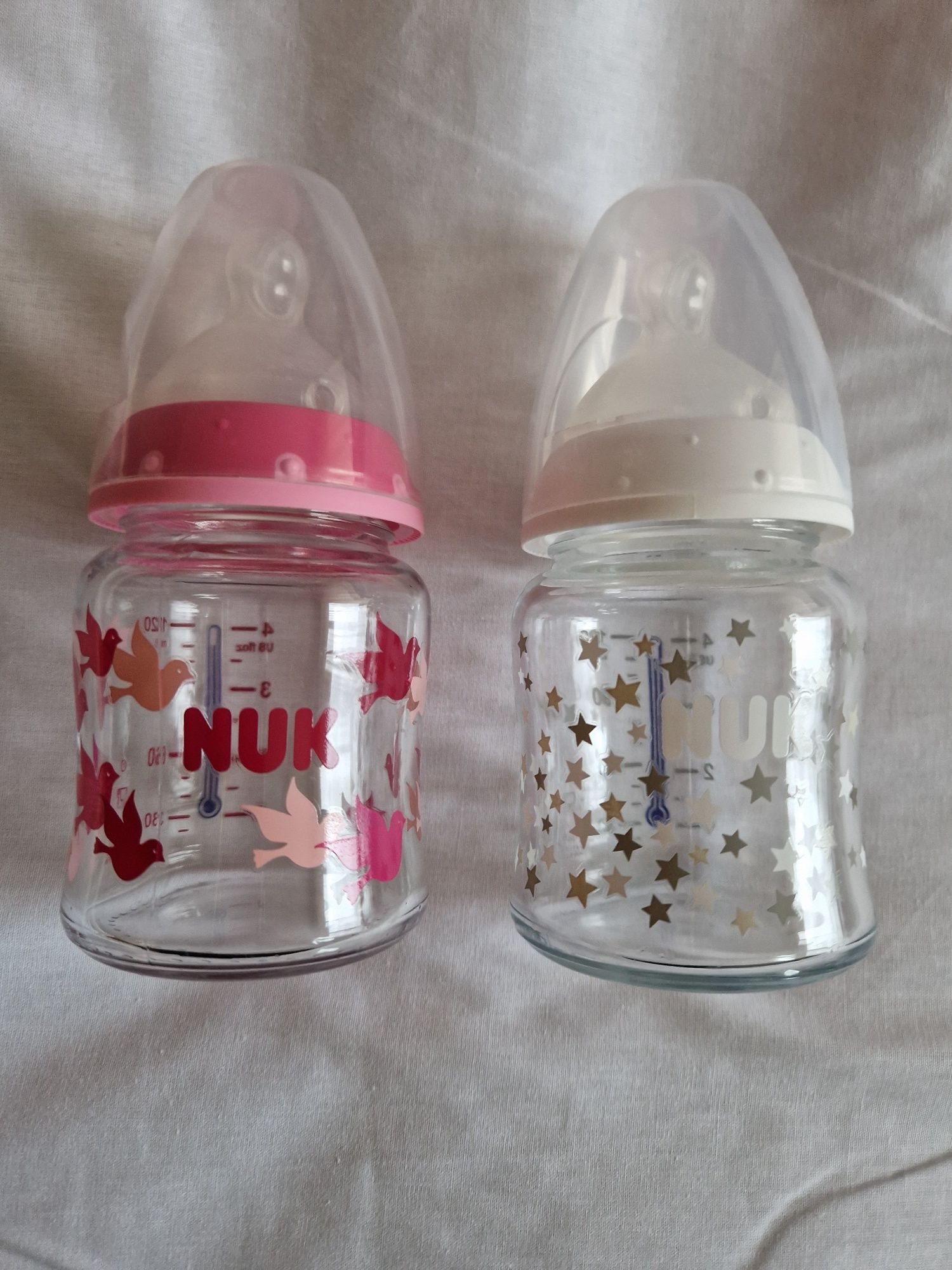 Стъклени бебешки шишета Nuk 2 броя