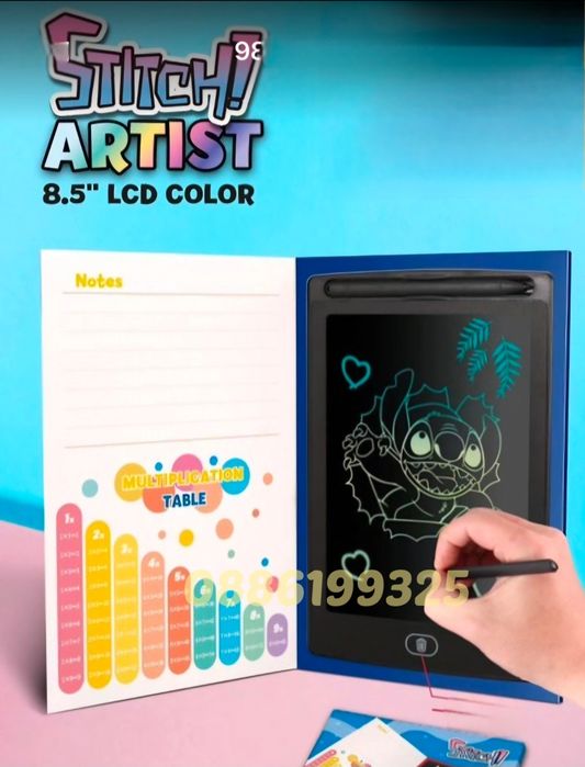 Детски LCD таблет за рисуване и писане Stitch Лило и Стич, с писалка
