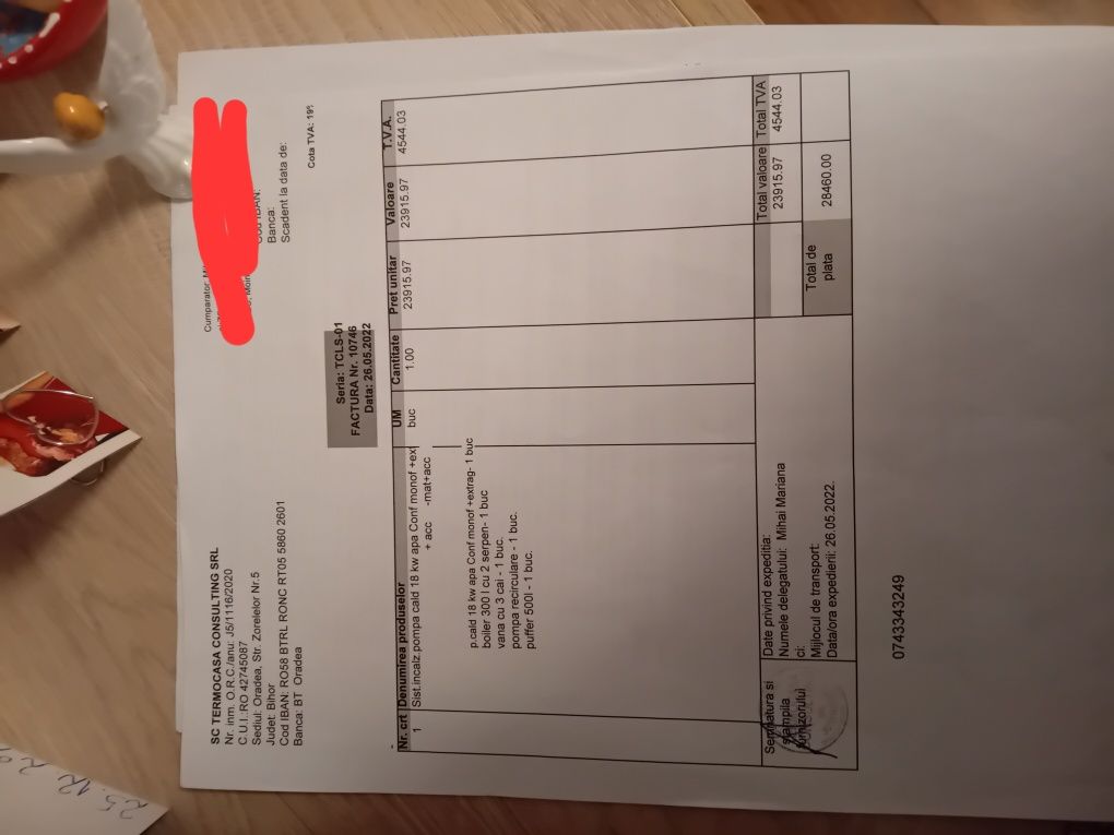 Pompa caldura  apa apa 18kw monofazat