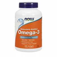 Рыбий жир, Омега 3, Now Foods, Omega-3, 200шт, омега3, витамин