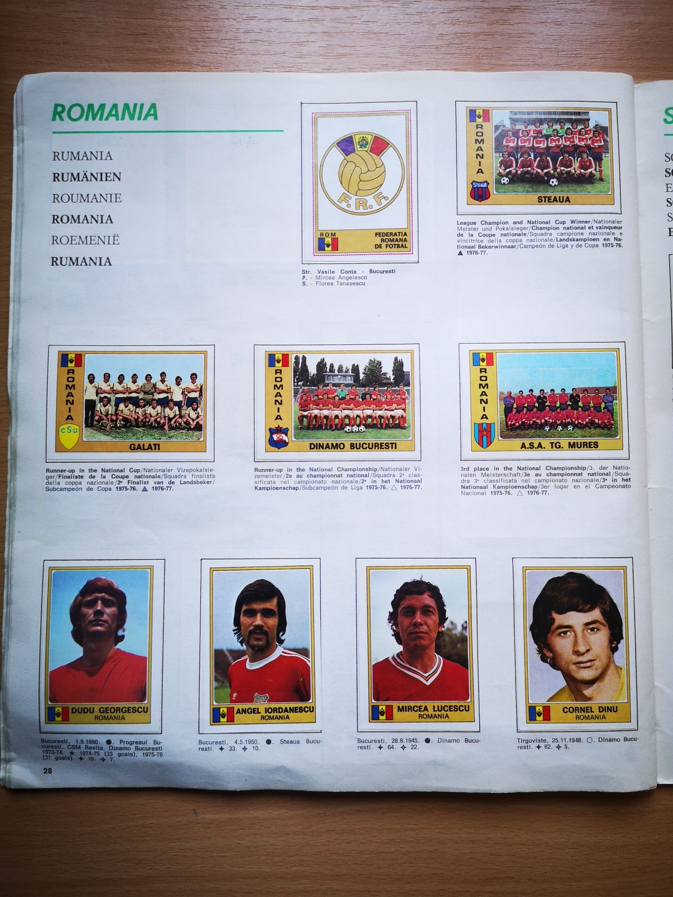 Raritate Panini Euro Football Album 77 complet 1977 original Italia