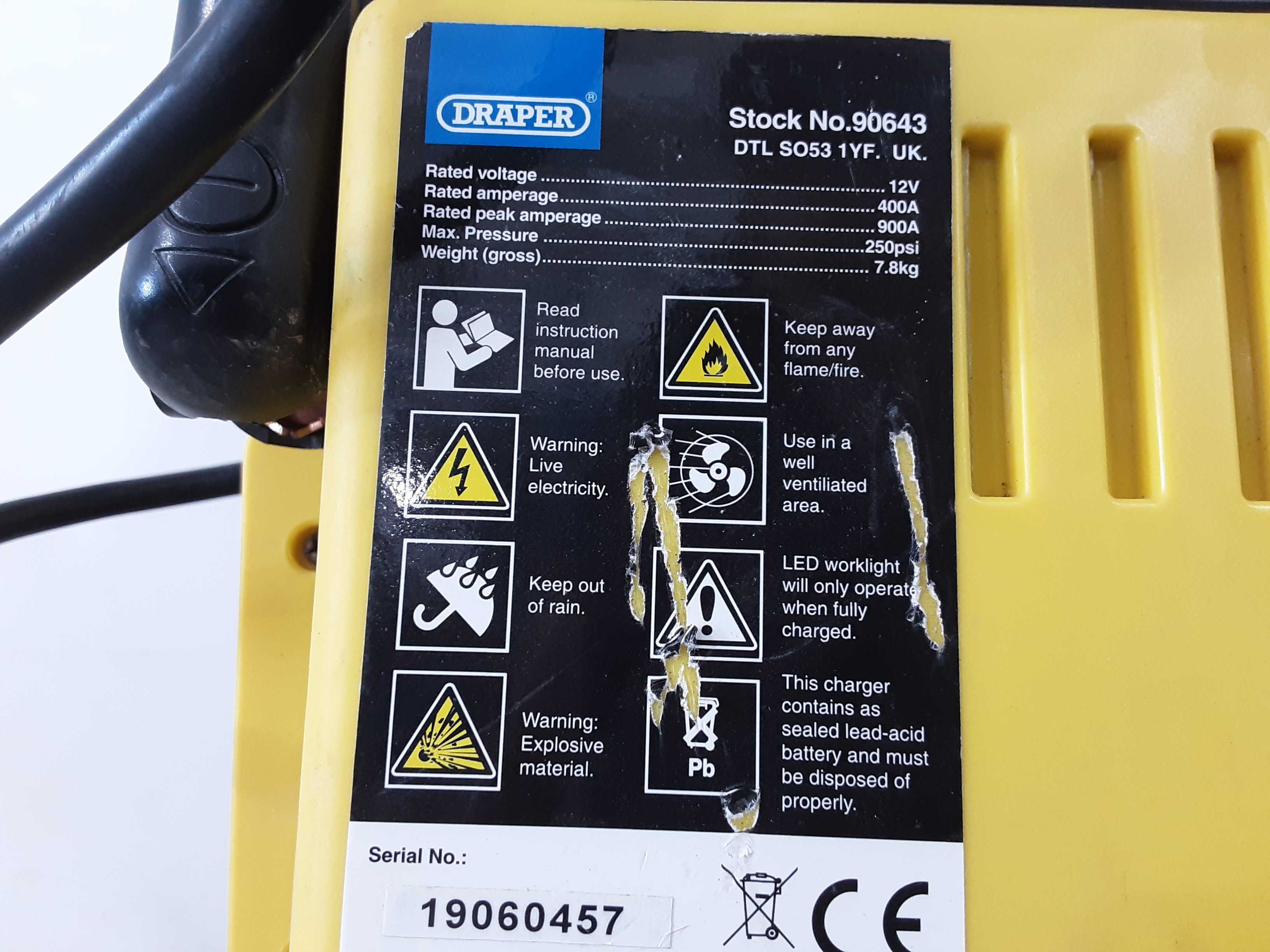 Бустер - DRAPER 12V/900A
