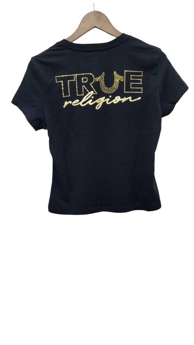 True Religion – Tricou (M) original din bumbac negru, nou, femei