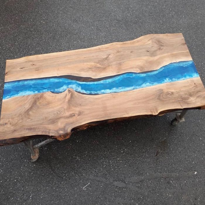 Маса от орех с епоксидна смола / луксозни маси по поръчка