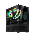 Carcasa 1stPLAYER® Gaming MI7-A, RGB, Middle-Tower, ATX/M-ATX, neagra