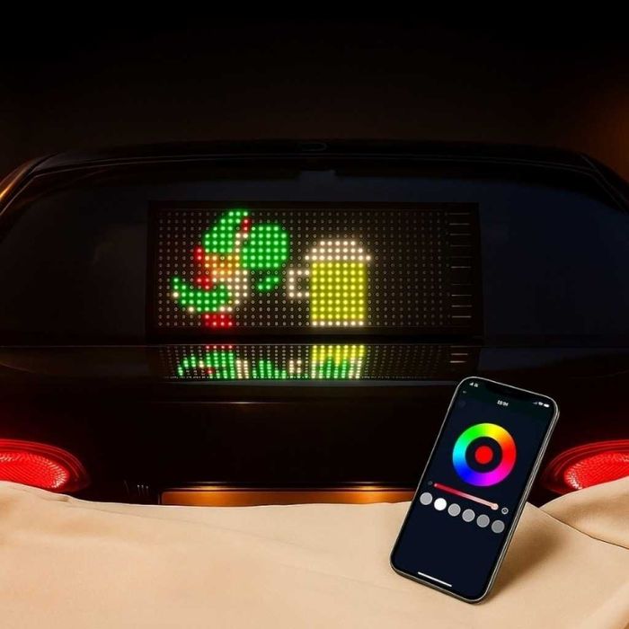 Динамичен мигащ екран с LED светлина за коли и реклами