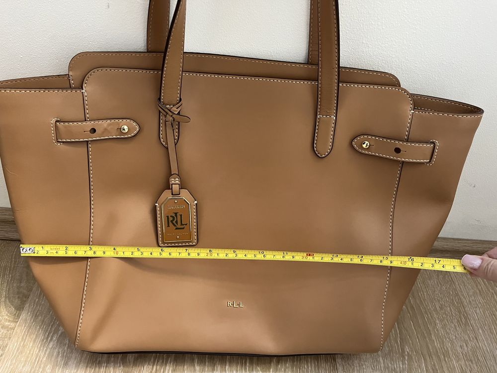 Geanta Ralph Lauren, piele culoare Camel