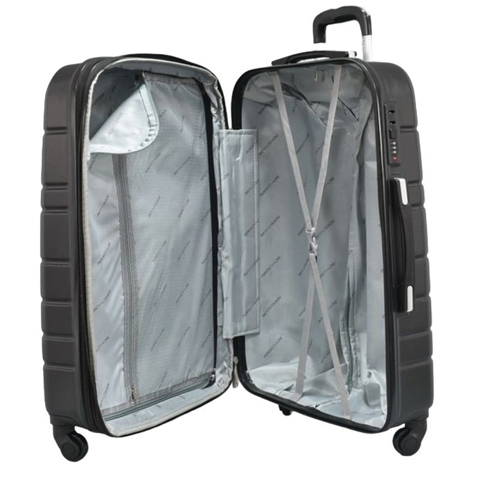 пътнически куфар комплект 3бр 100% ABS удароустойчив лек 4 колела 360°