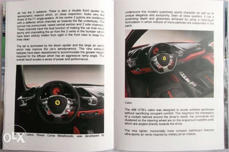 Колекционерски списание брошура автомобили Ferrari 488 GTB  и Novitec