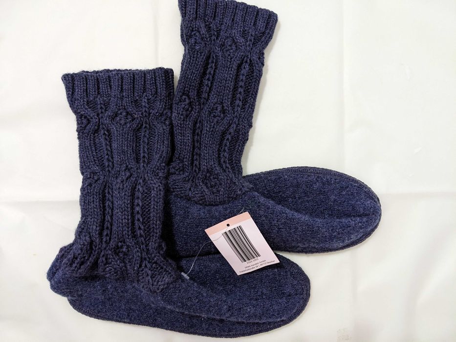 Papucii de casă tip șosetă din lână, certificați Oeko-Tex, noi