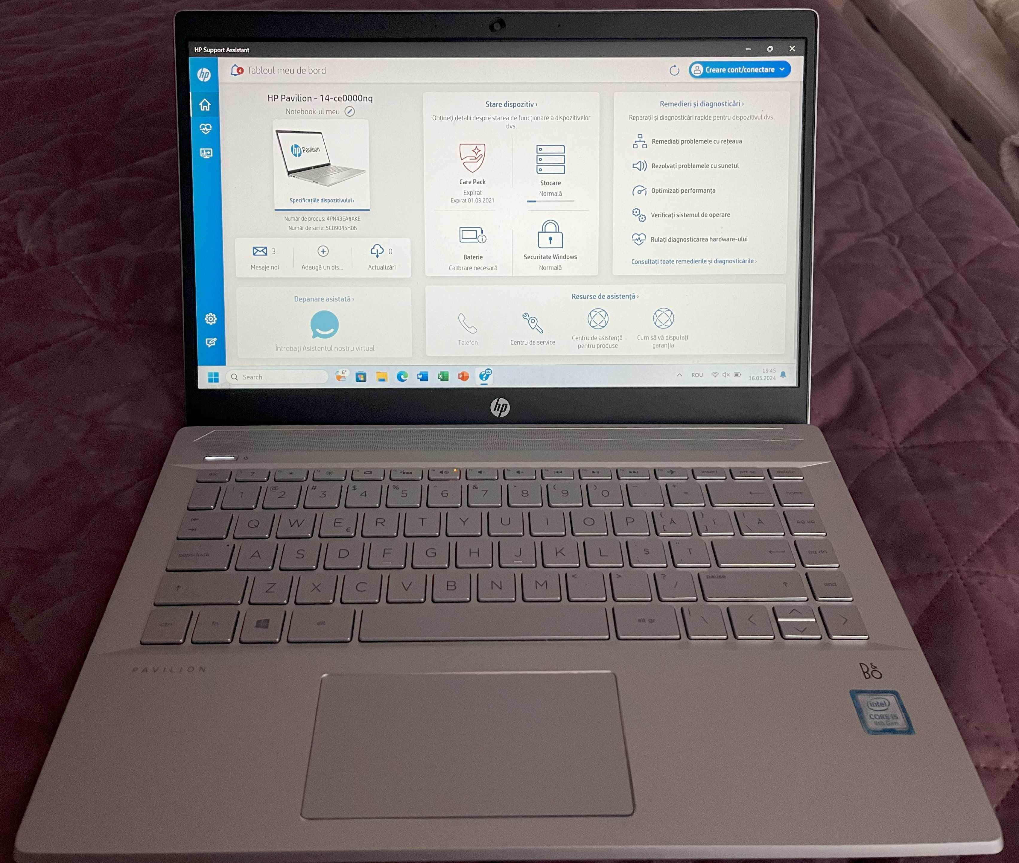 Laptop HP Pavilion 14 Silver I5 8250U 8GB DDR4 250GB SSD NVMe M2