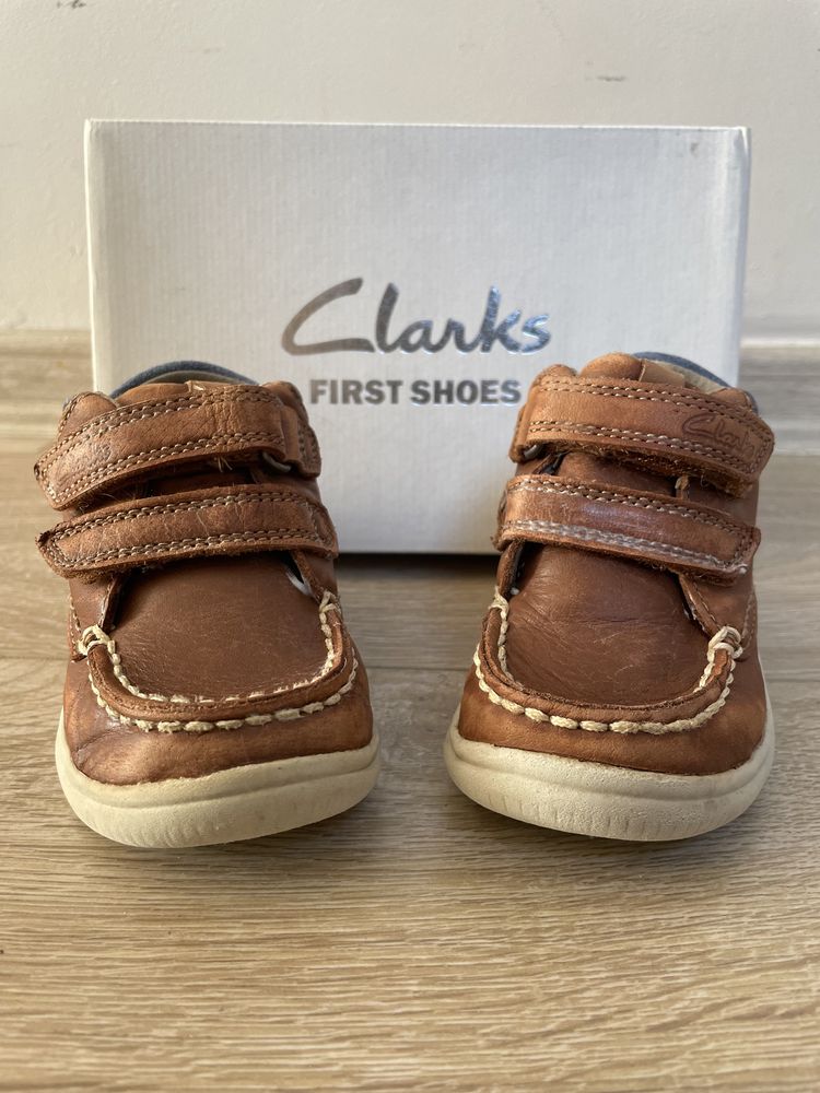 Clarks боти обувки кожени 20 20,5 естествена кожа