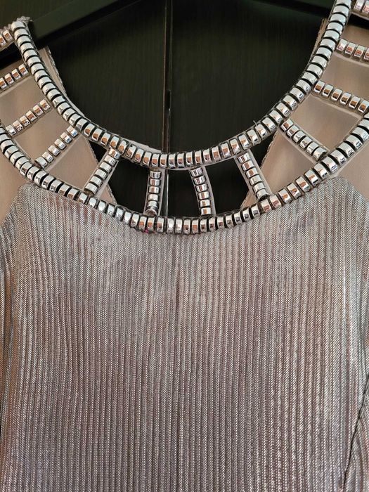 Rochie argintie lunga