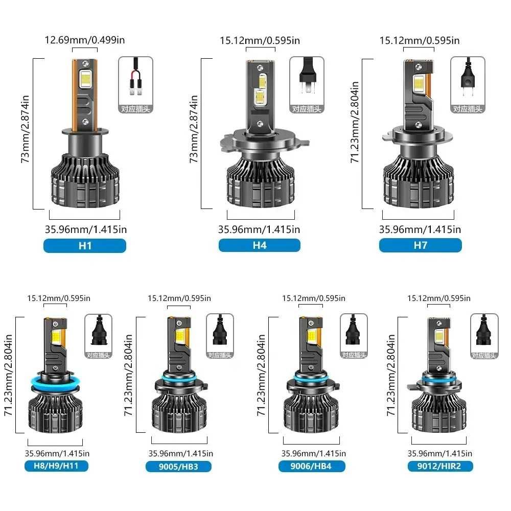 K19 LED 190W 38000LM Canbus - Ярък Фокус, Без Грешки, IP65 ГАРАНЦИЯ !