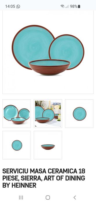 Set de farfurii 18 piese NOU doar in Constanta
