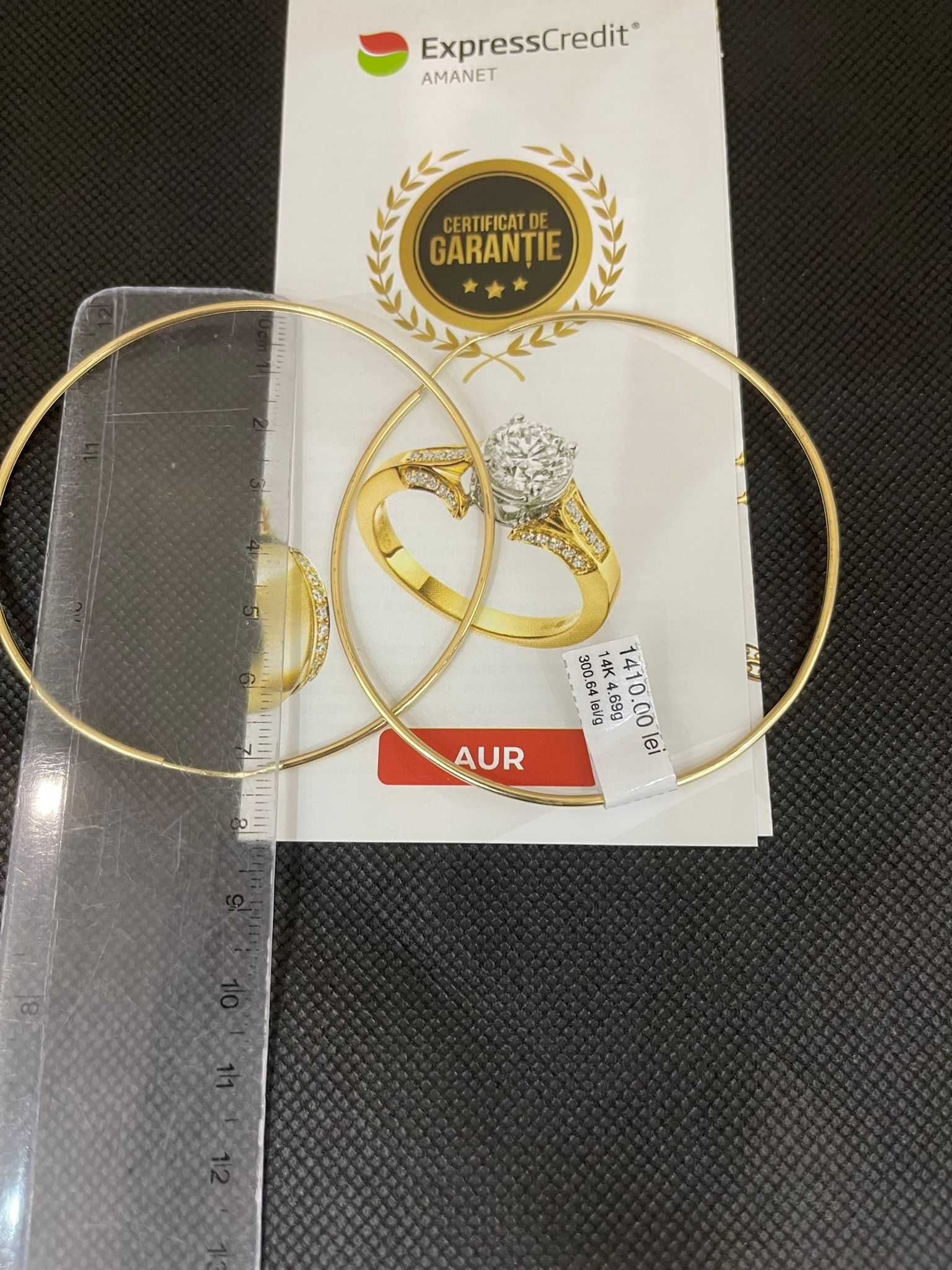 (Ag43) Cercei aur 14k 4.69gr B2933.2 - Garantie 2 ani!