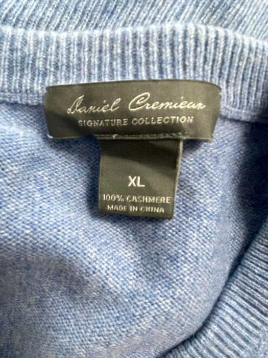 DANIEL CREMIEUX размер XL мъжки кашмирен пуловер 100% КАШМИР син