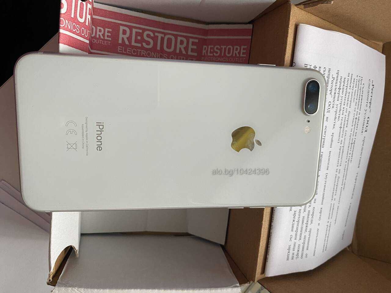 iPhone 8+ Plus 64 GB с нова батерия + протектори + гръбчета