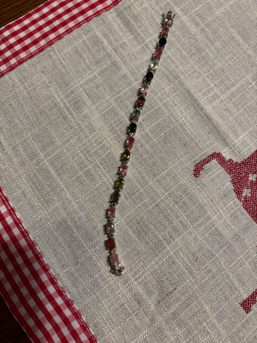 Vand bratara argint cu pietre semipretioase