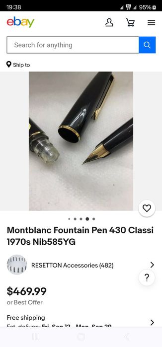 Stilou colecție Montblanc aur 585 Fountain Pen 1970s