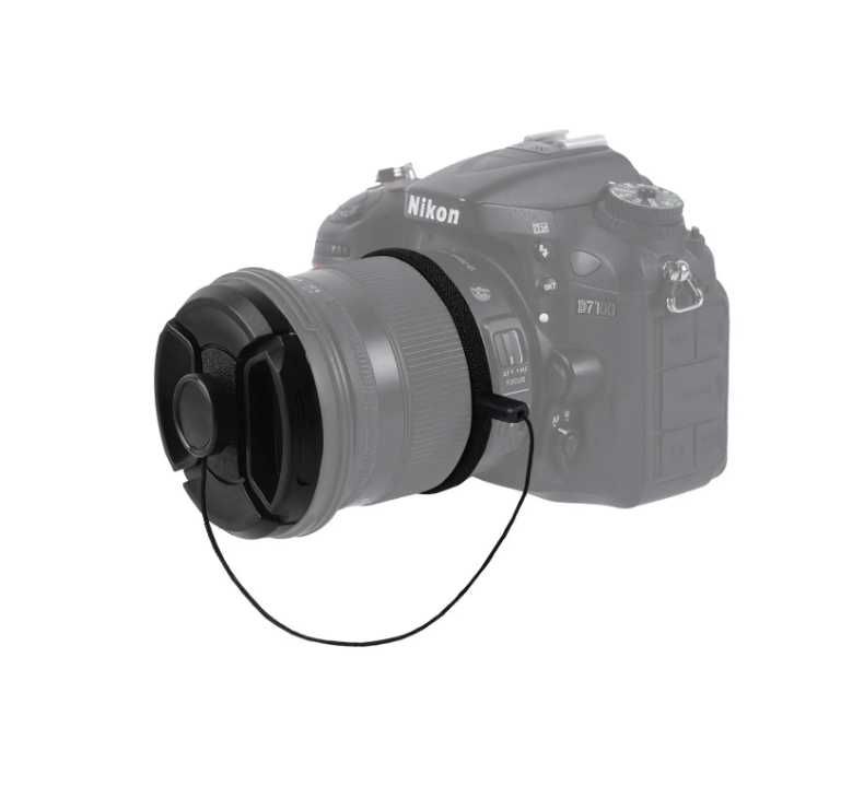 Капачка за обектив с корда , всички размери / Canon , Nikon , Sony