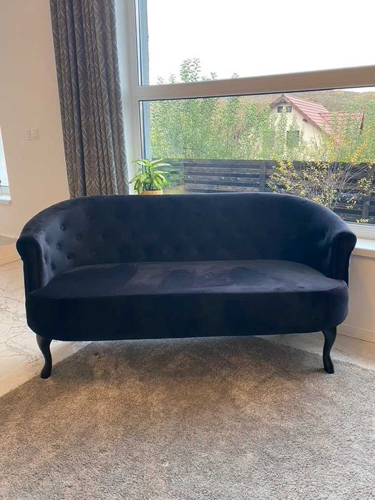 Vand canapea Mada, Negru, 140x74x68 cm