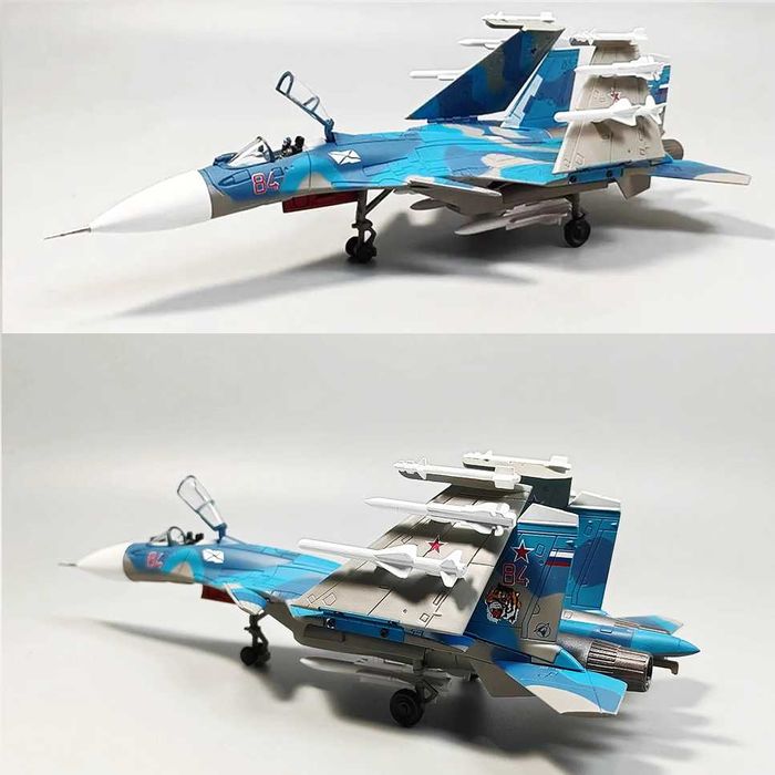 Macheta avion metalica SU-33 Flying Tiger scara 1:100 21 cm