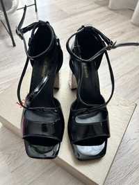 Sandale piele negre