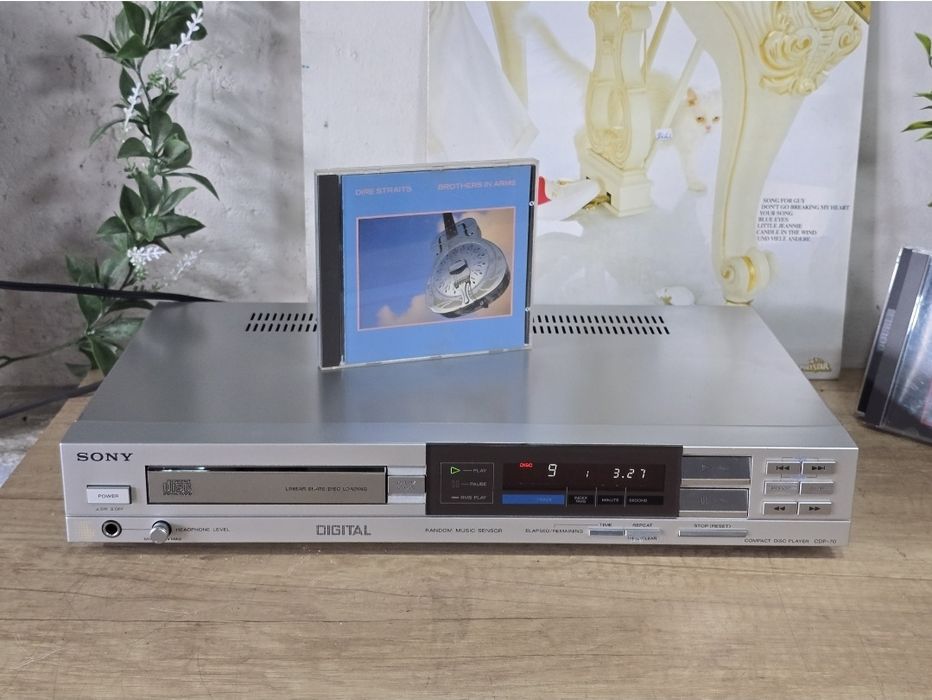 Cd player SONY CDP-70, argintiu vintage,  made in japan, hifi stereo