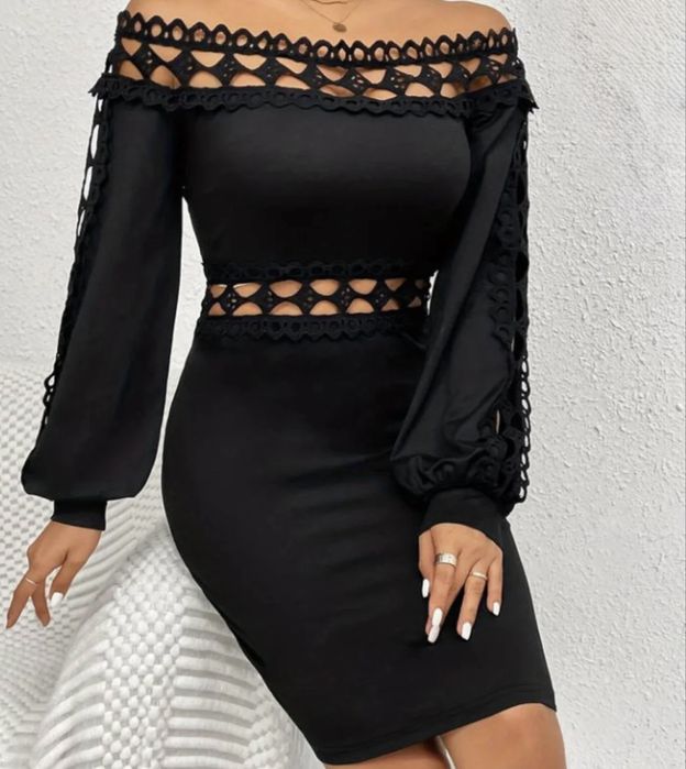 Rochie neagra Noua cu dantela