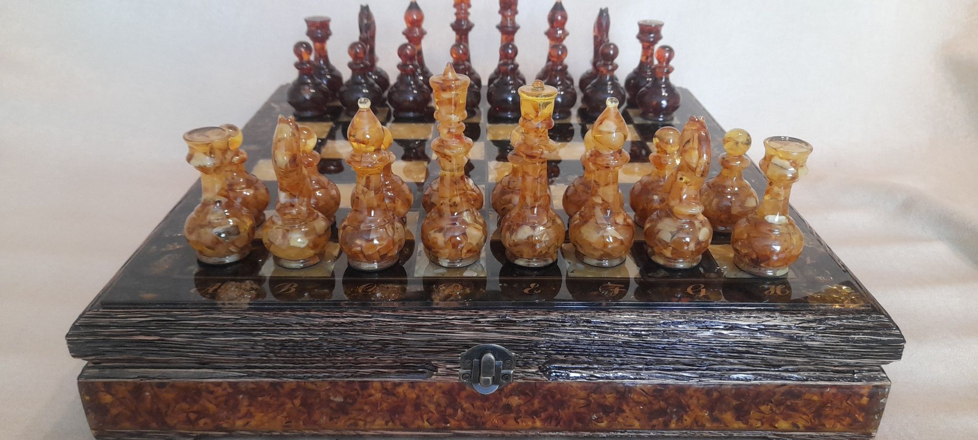 Шахматы янтарные, Эксклюзив, 100%  ручная работа