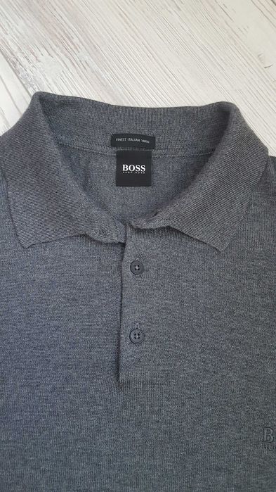 Нова сива мъжка блуза с дълъг ръкав HUGO BOSS р-р XXl