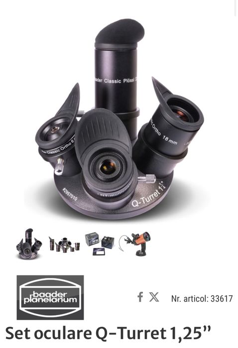 Set oculare  Baader Q-Turret Eyepiece Set NOU