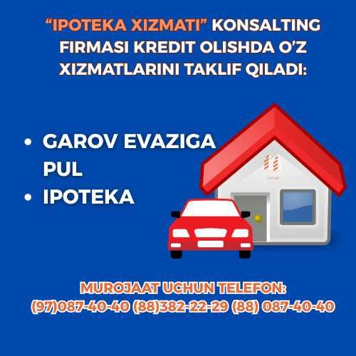 Boslang'ich to'lovsiz ipoteka kreditlari 7 yildan 20 yilgacha yilliK