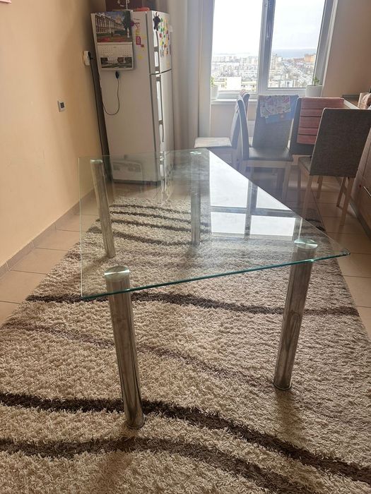 Стол стеклянный 160х90