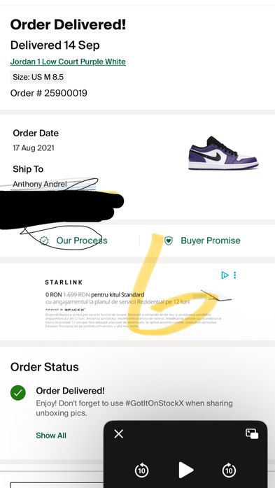 Air Jordan 1 Low Court Purple White