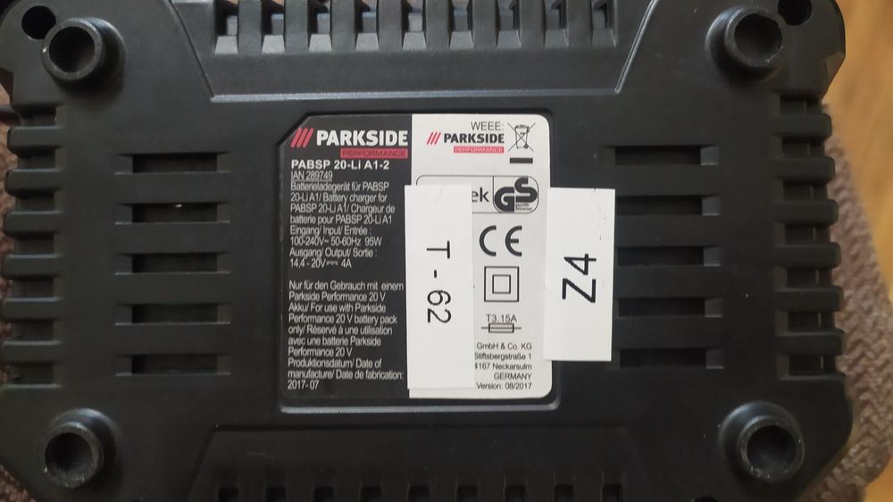 Зарядно Parkside Performance PABSP 20-Li A1-2