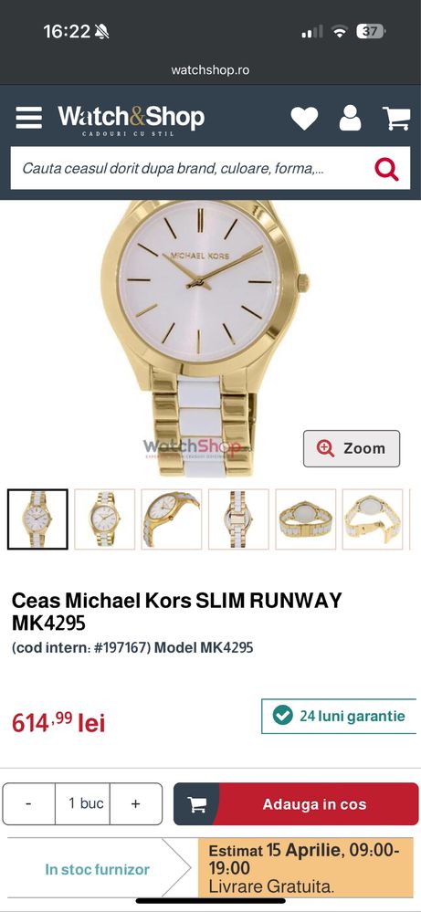 Ceas Dama Michael Kors purtat o singura data